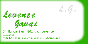 levente gavai business card